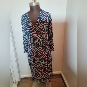 Anne Klein Size 12 Pink Green Blue